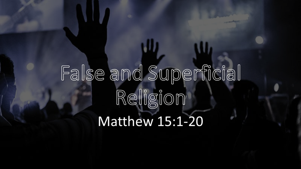 False and Superficial Religion Image
