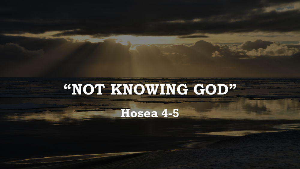 Not Knowing the Lord Image