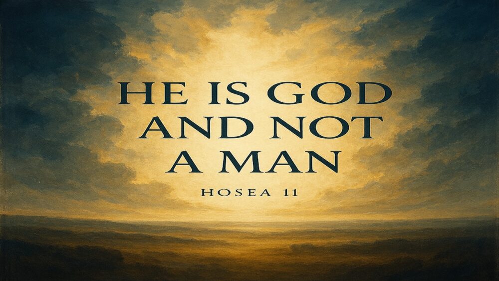 HE is GOD, and not a man Image